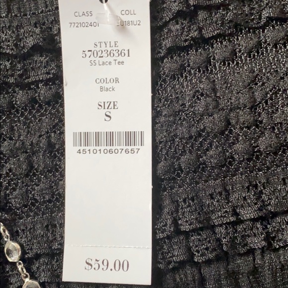 White House Black Market Lace Tee - Picture 9 of 9